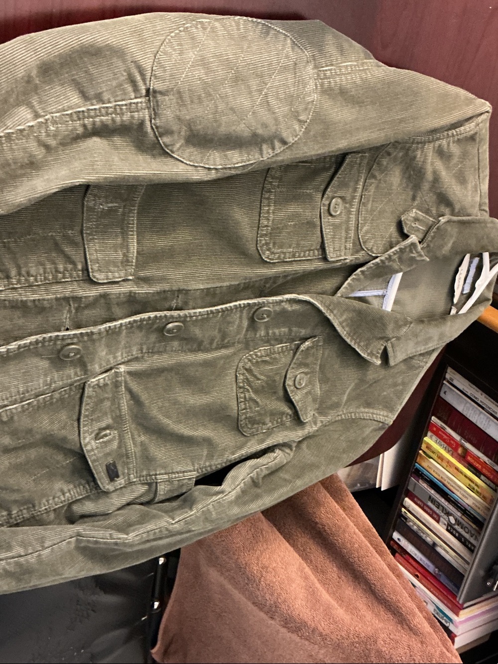 L.L. Bean Olive Utility Corduroy Field Jacket